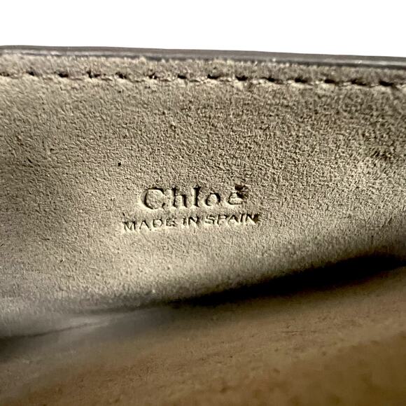 Chloe Faye Small Black & Gold Handpag with Shoulder Strap - $1,350 Retail - Picture 9 of 11